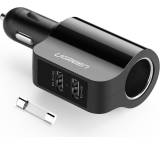 Dual-USB Car Charger with Lighter Socket (20394)