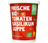 Frische Bio Tomaten Basilikum Suppe