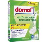 Geschirrspülmittel im Test: Eco Geschirr-Reiniger Tabs von Rossmann / Domol, Testberichte.de-Note: 2.6 Befriedigend