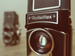 Nahaufnahme der Rolleiflex Instant Kamera