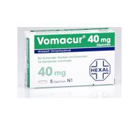 Produktbild Hexal Vomacur 40mg, Zäpfchen