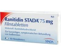 Produktbild STADA Arzneimittel Ranitidin STADA 75 mg, Filmtabletten