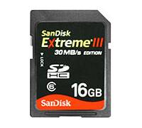 Produktbild SanDisk Extreme III SDHC (30MB/s Edition)