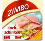 Fleisch & Wurst im Test: Vital Koch-Schinken dünn geschnitten, 2% Fett von Zimbo, Testberichte.de-Note: 4.5 Ausreichend