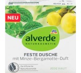 Duschbad/-gel im Test: Feste Dusche mit Minze-Bergamotte-Duft von dm / alverde, Testberichte.de-Note: 1.0 Sehr gut