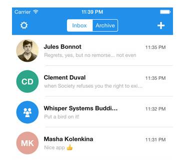 Produktbild Open Whisper Systems Signal App