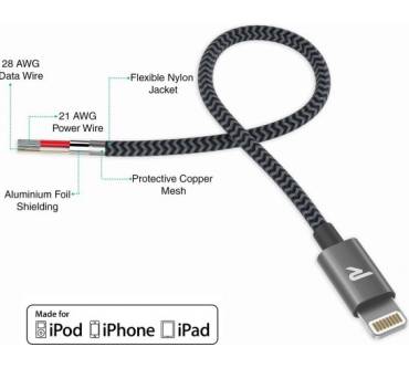 Produktbild Rampow Lightning to USB Cable Nylon