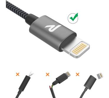 Produktbild Rampow Lightning to USB Cable Nylon