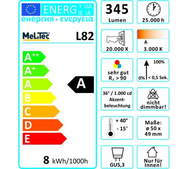 Produktbild MeLiTec LED-Leuchtmittel L82