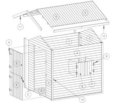 Produktbild Gartenpirat Kinderspielhaus Marie