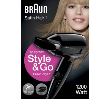 130 Style&Go Reisehaartrockner zum 1 HD Satin Unsere Hair Braun | Analyse