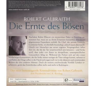 Produktbild Robert Galbraith Die Ernte des Bösen