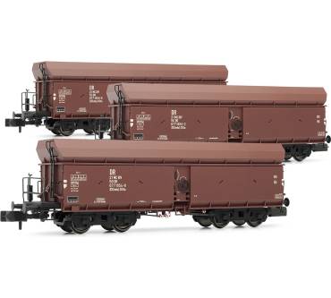 Produktbild Hornby Arnold 3-teiliges Set Selbstentladewagen, Bauart OOtu der DR, braun