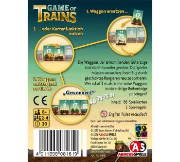 Produktbild Abacusspiele Game of Trains