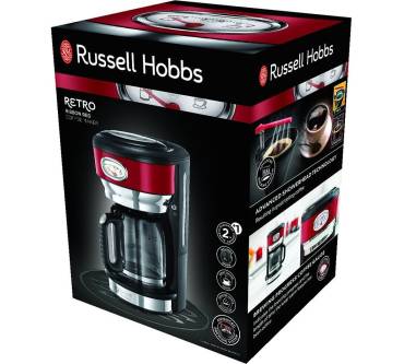 Produktbild Russell Hobbs Retro Ribbon Red Glas Kaffeemaschine