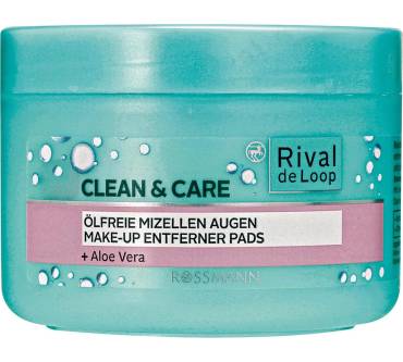 Produktbild Rossmann / Rival de Loop Clean & Care ölfreie Mizellen Augen Make-up Entferner Pads