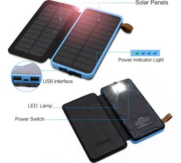 Produktbild Hiluckey Solar-Ladegerät (8600 mAh)