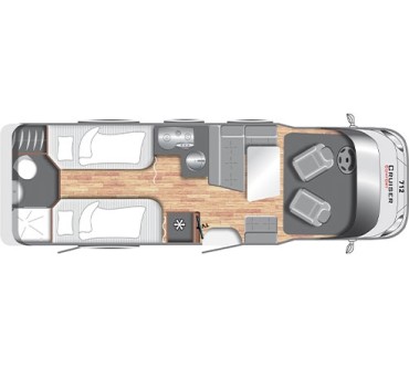 Produktbild LMC Caravan Cruiser Comfort Line T712 2.3 Multijet 150 6-Gang manuell (109 kW)