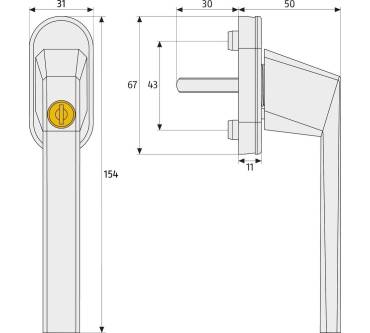 Produktbild Abus Abschließbarer Fenstergriff FG110