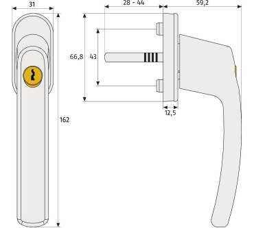 Produktbild Abus Abschließbarer Fenstergriff FG 200