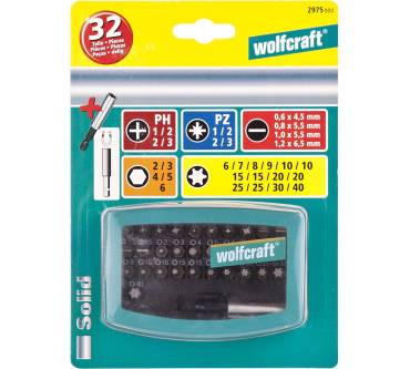 Produktbild Wolfcraft Bit-Box 32-teilig