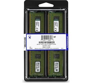 Produktbild Kingston ValueRAM DIMM Kit 8GB DDR4-2133 (KVR21N15S8K2/8)