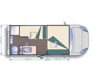 Produktbild Bela Wohnmobile Trendy 1s 105 Multijet Sechsganggetriebe (77 kW)