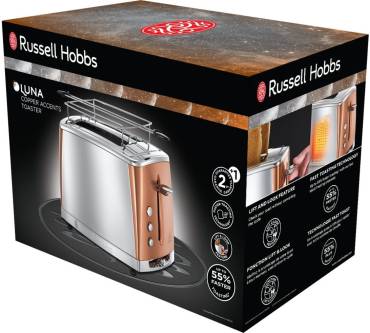 Produktbild Russell Hobbs Luna Copper Accents Toaster 24290-56