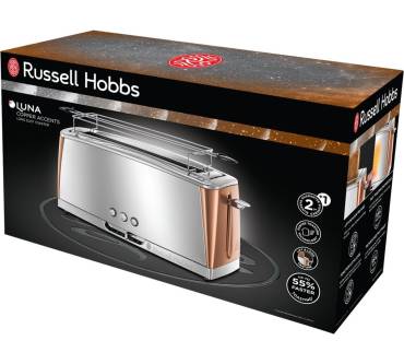 Produktbild Russell Hobbs Luna Copper Accents Langschlitz-Toaster 24310-56