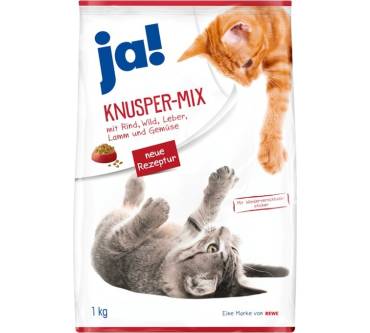 Produktbild Rewe / Ja! Knusper-Mix mit Rind, Wild, Leber, Lamm und Gemüse