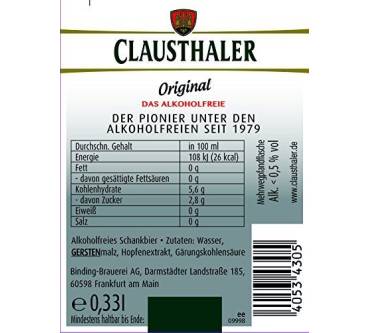 Produktbild Clausthaler Original (alkoholfrei)