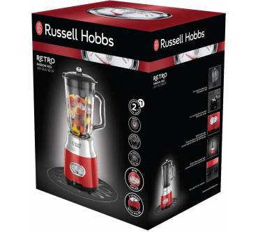 Produktbild Russell Hobbs Retro Ribbon Red Glas-Standmixer