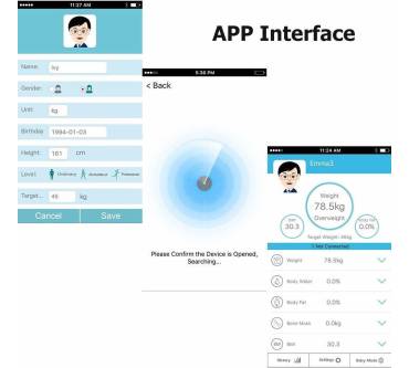 Produktbild Ikeepi Bluetooth Körperfettwaage