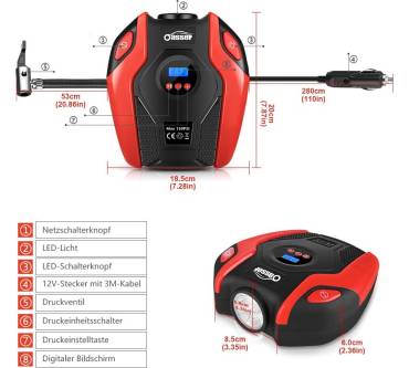 Produktbild Oasser Auto Luftpumpe Kompressor 12V