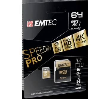 Produktbild Emtec microSD UHS-I U3 Class 10 SpeedIn Pro