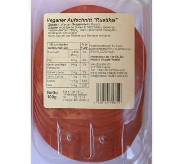 Produktbild Hobelz Veggie World Veganer Aufschnitt Rustikal