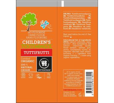 Produktbild Urtekram Children's Toothpaste Tuttifrutti