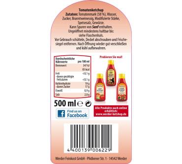 Produktbild Werder Feinkost Tomaten Ketchup (Quetschflasche)