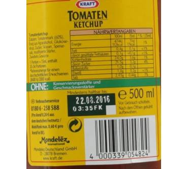 Produktbild Kraft Tomaten Ketchup