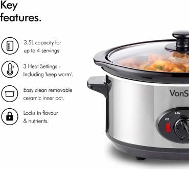 Produktbild VonShef Slow Cooker 3,5 Liter