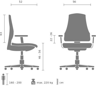 Produktbild hjh Office Instructor SW XXL