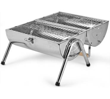 Produktbild Deuba Tragbarer Edelstahlgrill Campingrill mit Doppel-Grillfläche