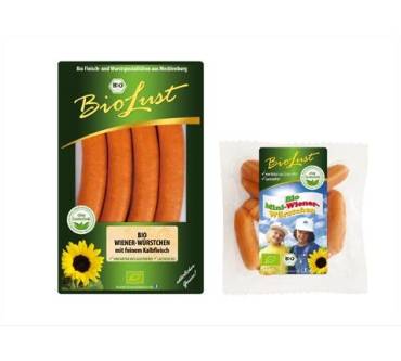 Produktbild Bio Lust Bio Wiener Würstchen mit feinem Kalbfleisch