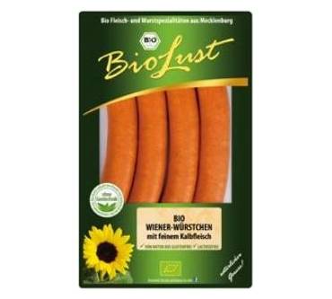 Produktbild Bio Lust Bio Wiener Würstchen mit feinem Kalbfleisch