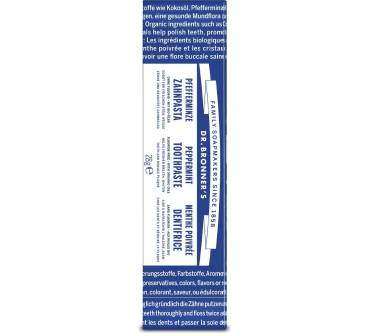 Produktbild Dr. Bronner‘s Pfefferminze-Zahnpasta ohne Fluorid