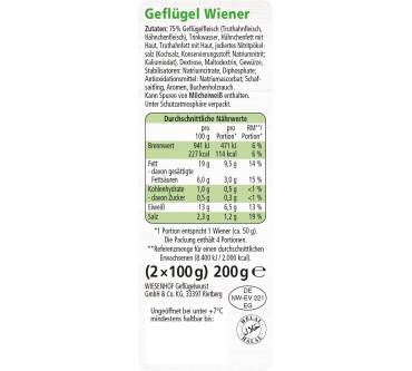 Produktbild Wiesenhof Geflügel Wiener