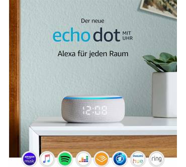 Produktbild Amazon Echo Dot (3. Gen) mit Uhr