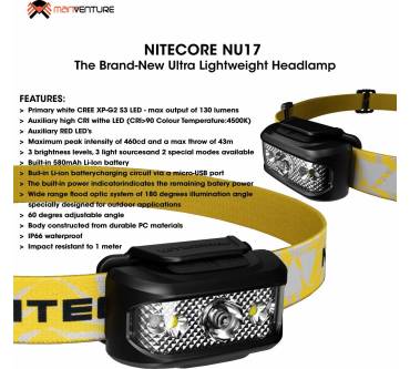 Produktbild Nitecore NU17