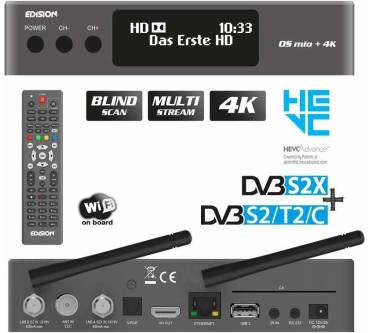 Produktbild Edision OS mio+ 4K  S2X + S2/T2/C