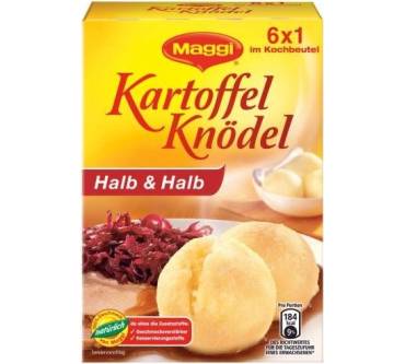 Produktbild Maggi Kartoffelknödel im Kochbeutel (halb & halb)